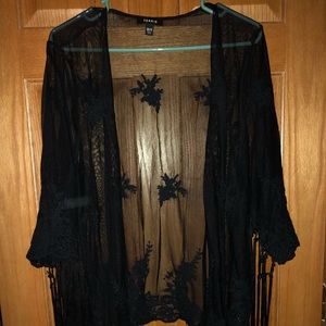 Black Lace Kimono